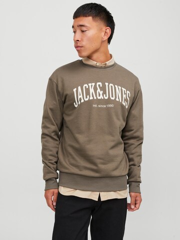 JACK & JONES Sweatshirt 'Josh' i brun: framsida
