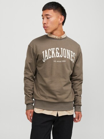 JACK & JONES Mikina 'Josh' - Hnedá: predná strana