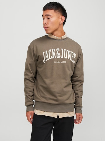 JACK & JONES Sweatshirt 'Josh' in Bruin: voorkant