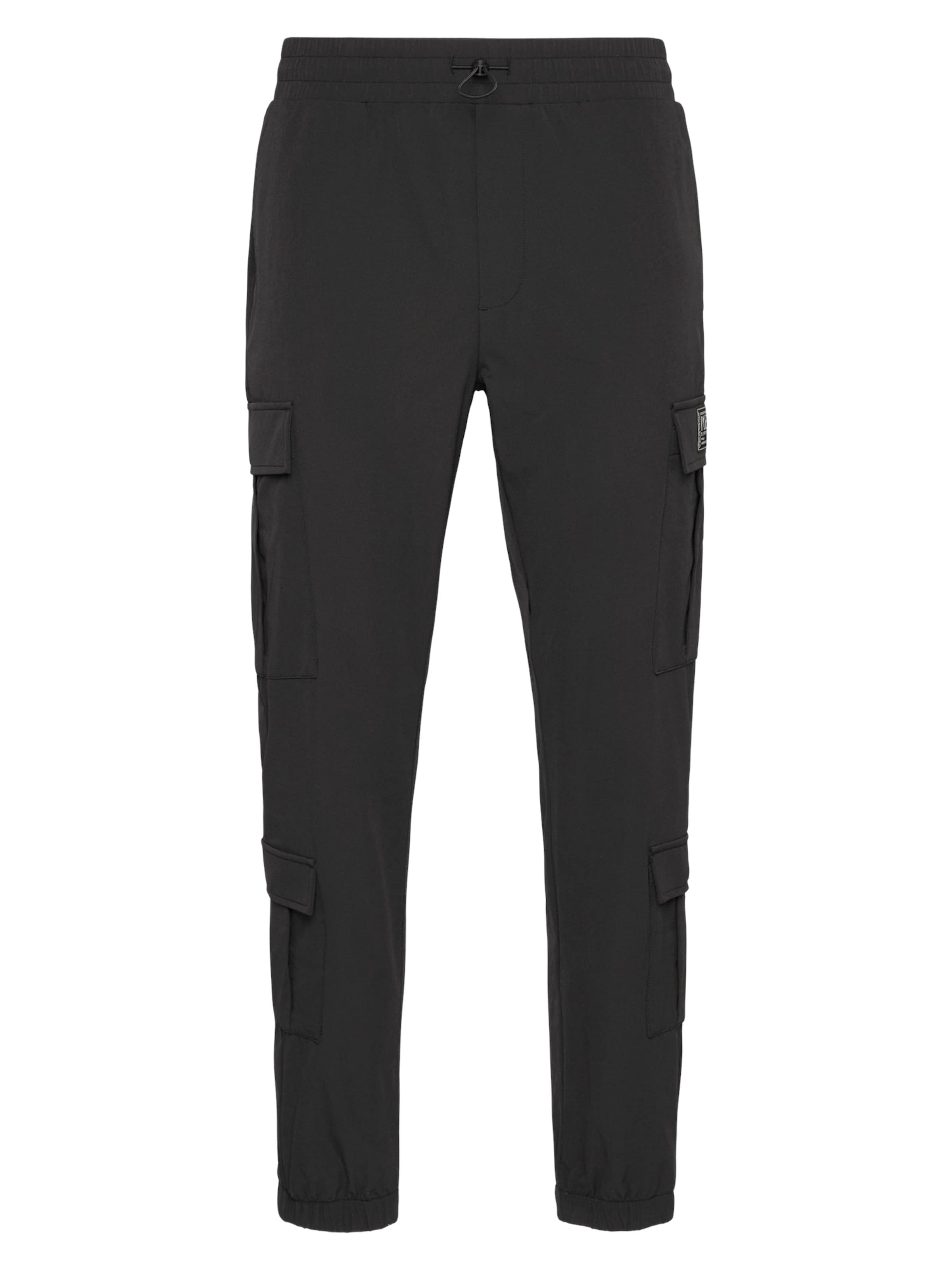 regular Pantaloni cargo di Plein Sport in nero: frontale
