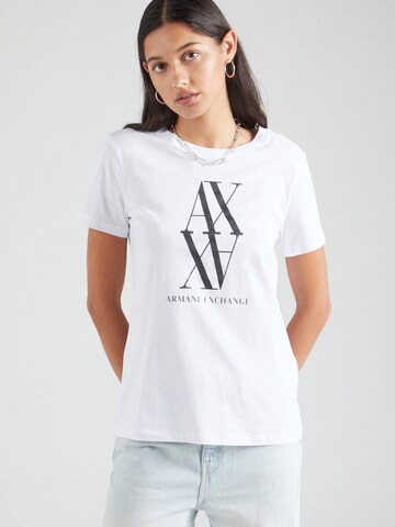 Tricou de la ARMANI EXCHANGE pe alb: față