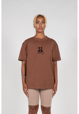 MJ Gonzales Shirt 'Circle' in Brown: front