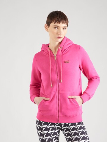 19V69 ITALIA Zip-Up Hoodie in Pink: front