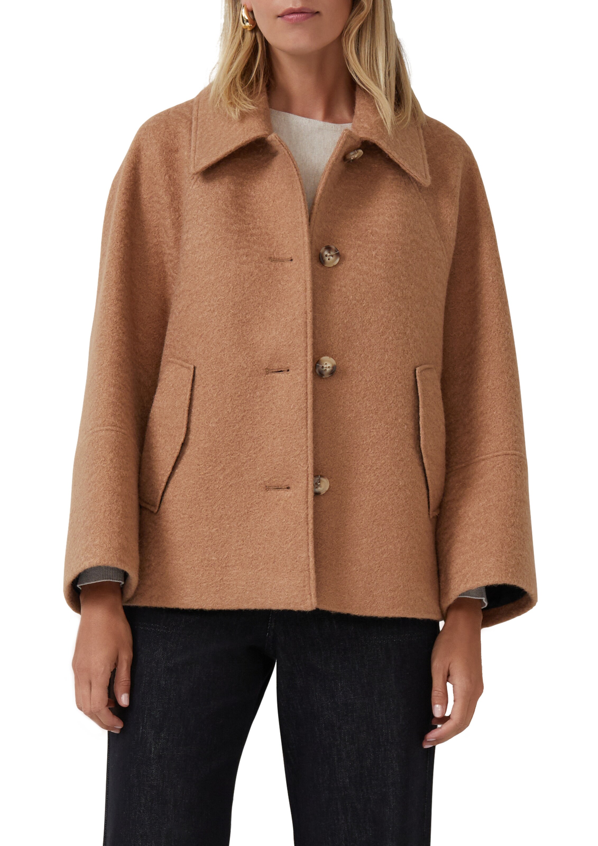 s.Oliver BLACK LABEL Mantel in Braun: Vorderseite