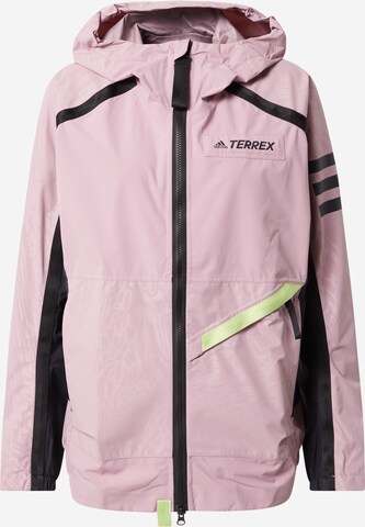 ADIDAS TERREX Outdoorjacke 'Utilitas' in Lila: predná strana