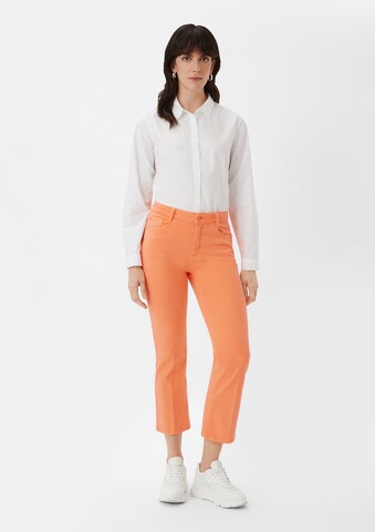 évasé Pantalon à plis comma casual identity en orange