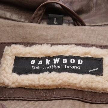 OAKWOOD Lederjacke / Ledermantel L in Braun