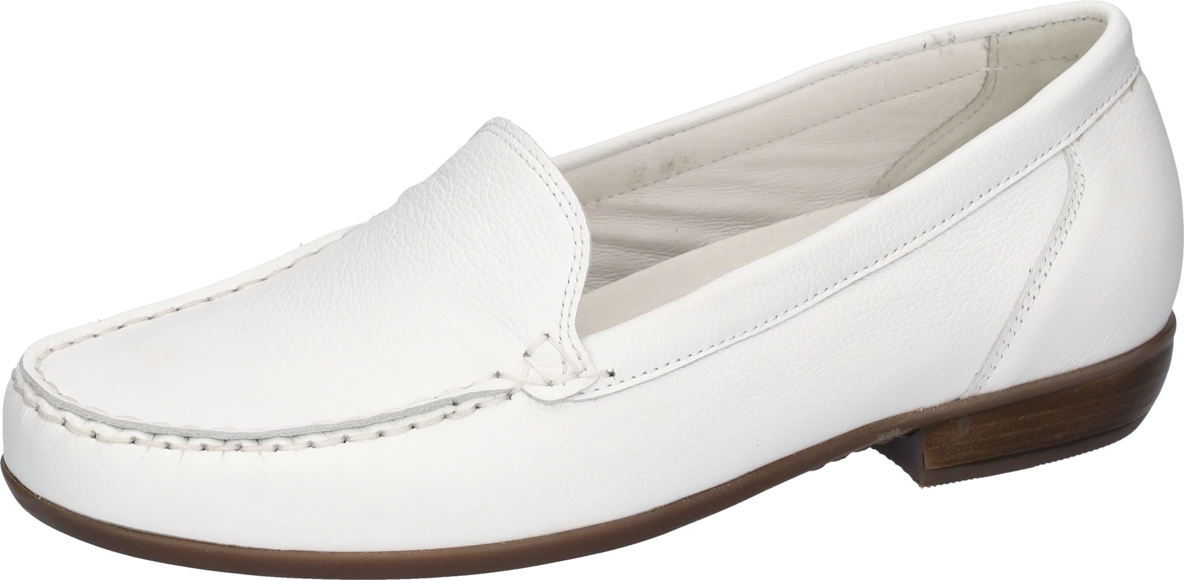 WALDLÄUFER Mokassin in Weiß: Vorderseite