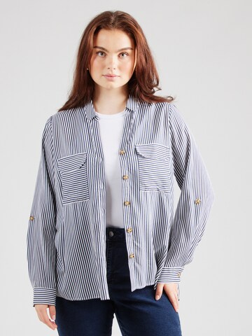 Camicia da donna 'VMBumpy' di Vero Moda Curve in grigio: frontale