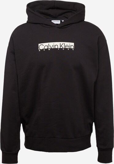 Calvin Klein Sweatshirt 'NEW YORK' em bege / preto, Vista do produto