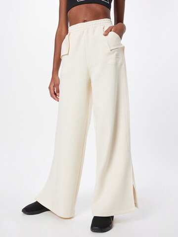 ADIDAS ORIGINALS Wide leg Broek in Beige: voorkant