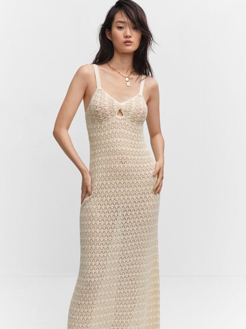 MANGO Kleid 'Lota' in Beige: predná strana