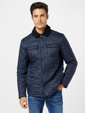 Barbour Between-Season Jacket 'Barbour Shirt Quilt' in Blue: front