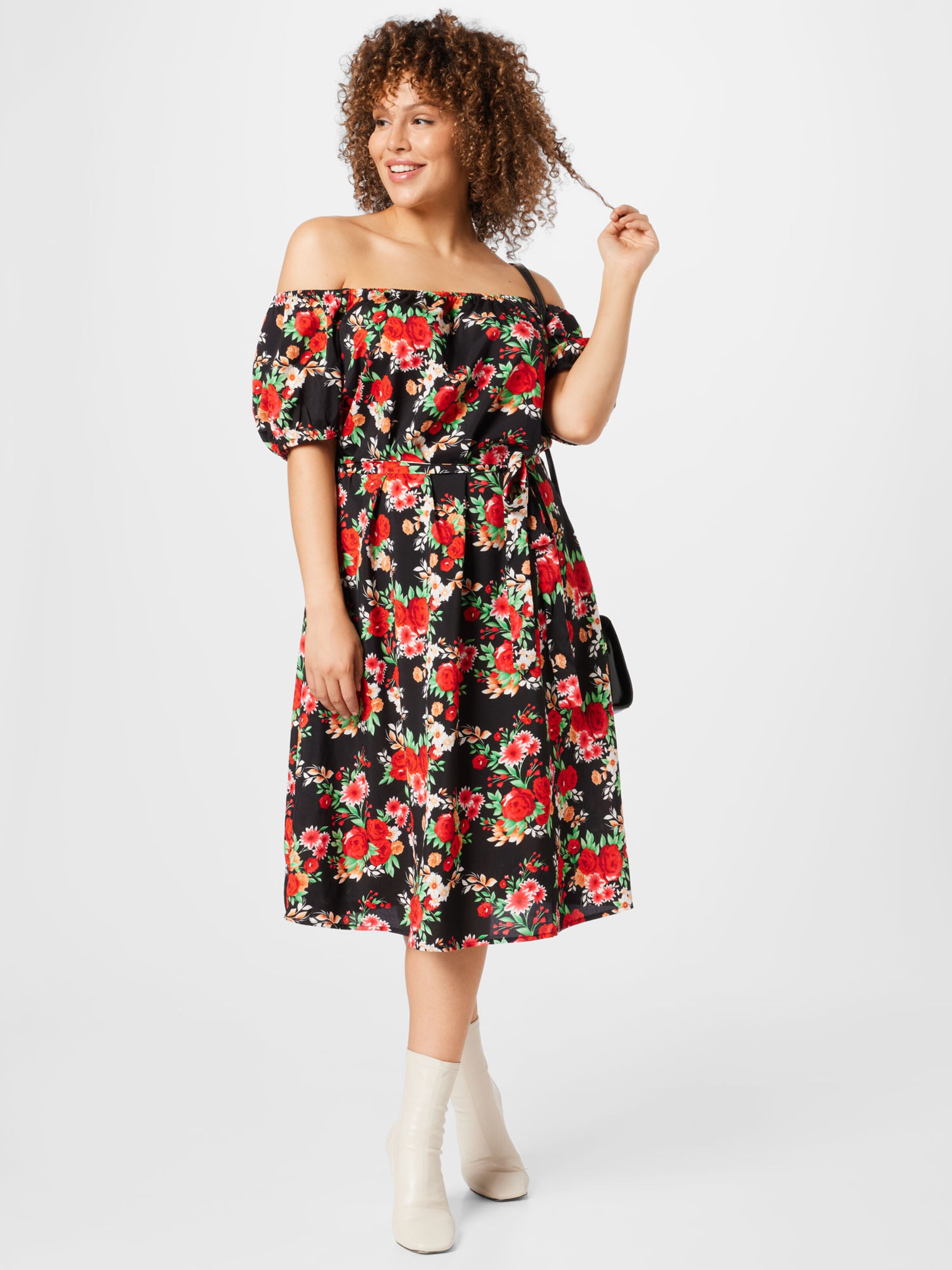 Frauen Große Größen EVOKED Kleid 'MIE' in Schwarz - VL22904 Frauen Große Größen EVOKED Kleid 'MIE' in Schwarz - VL22904