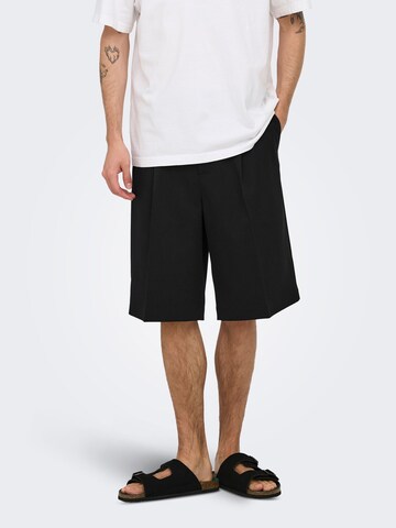 Regular Pantalon 'ONSDaves' Only & Sons en noir : devant
