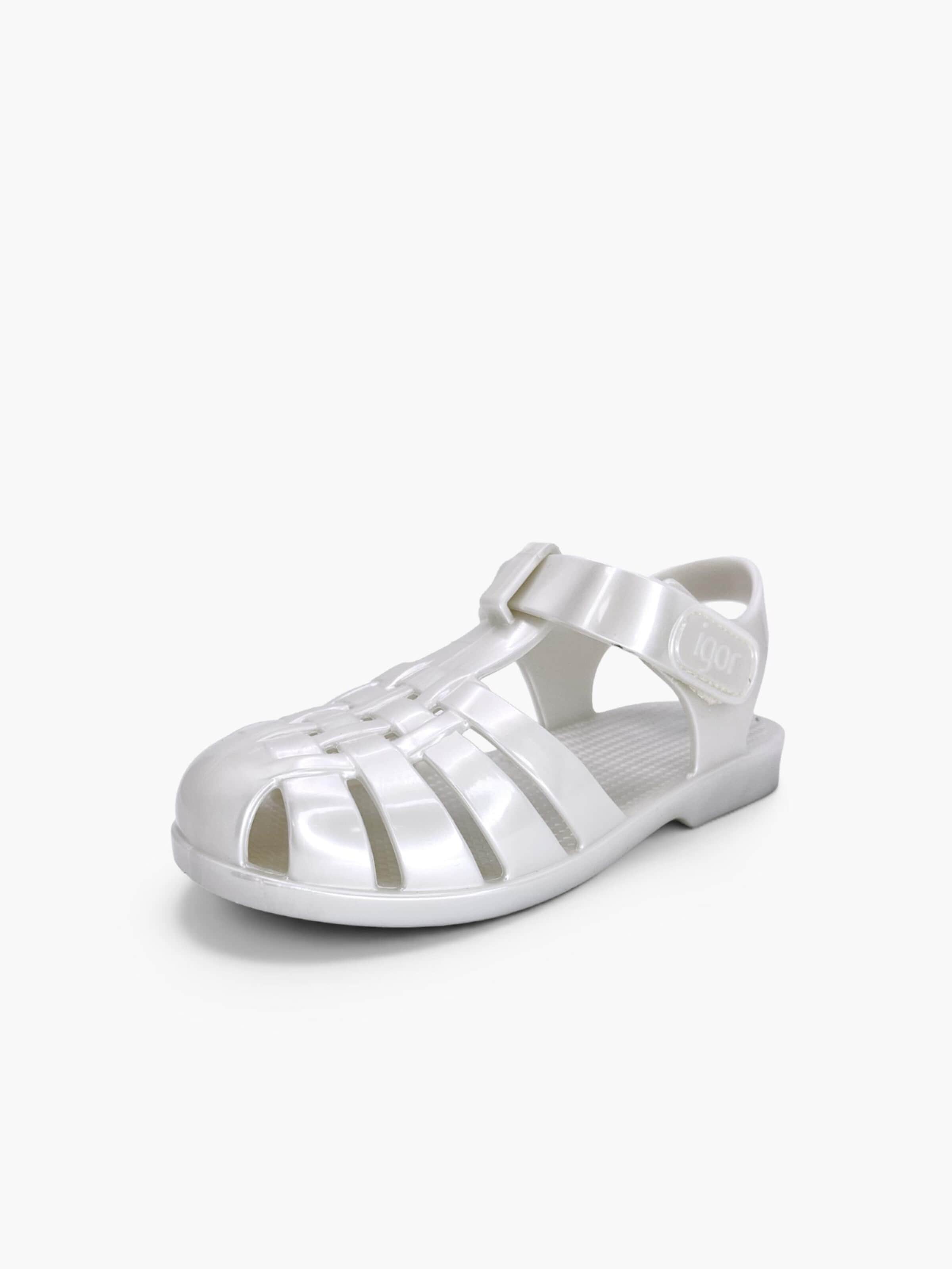 Claquettes / Tongs IGOR en argent : devant