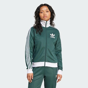 ADIDAS ORIGINALS Zip-Up Hoodie 'BECKENBAUER' in Green: front