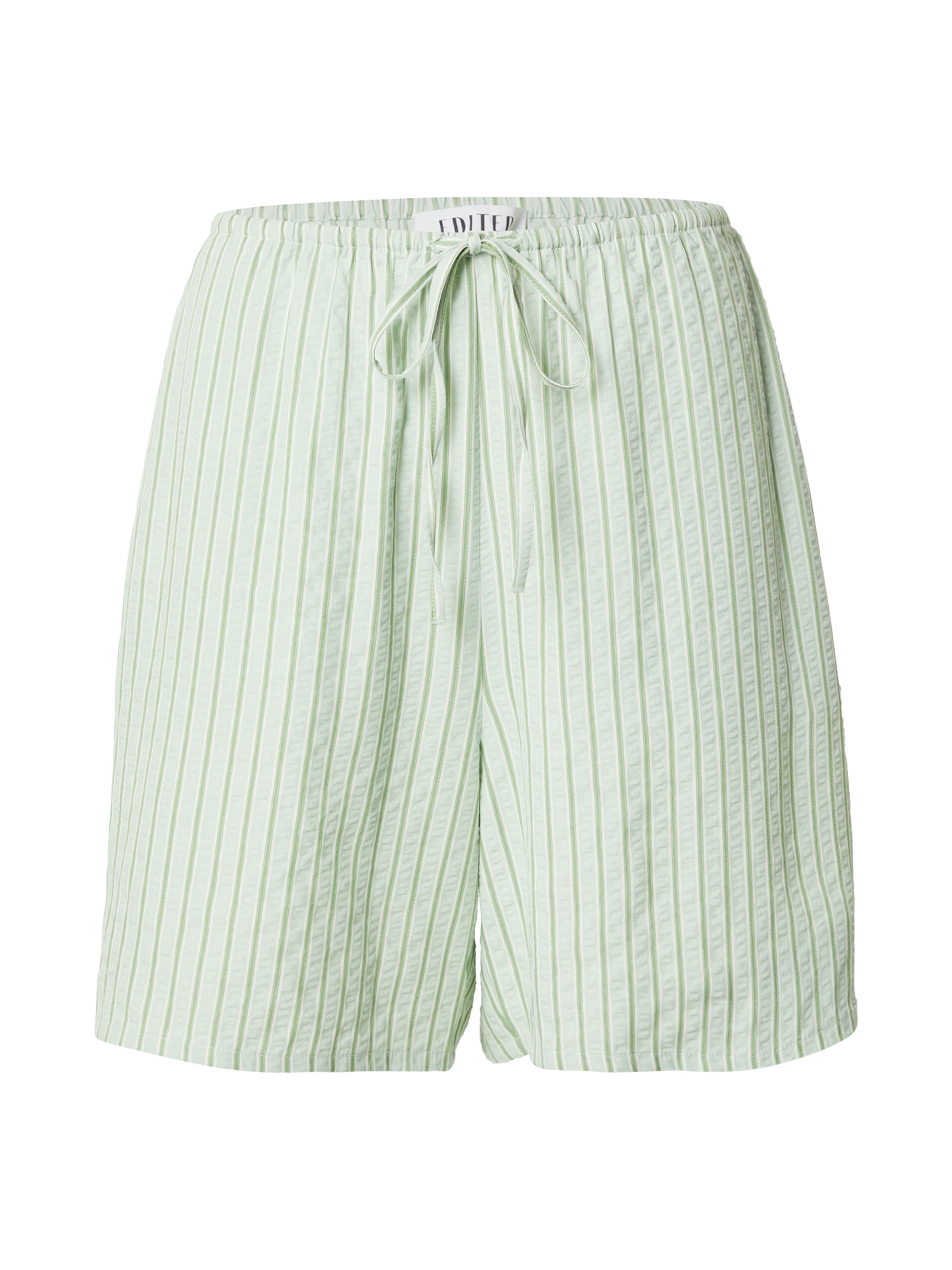 EDITED Loosefit Broek 'Sylvie' in Groen: voorkant