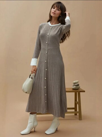 Hiccup - Vestido de malha em castanho