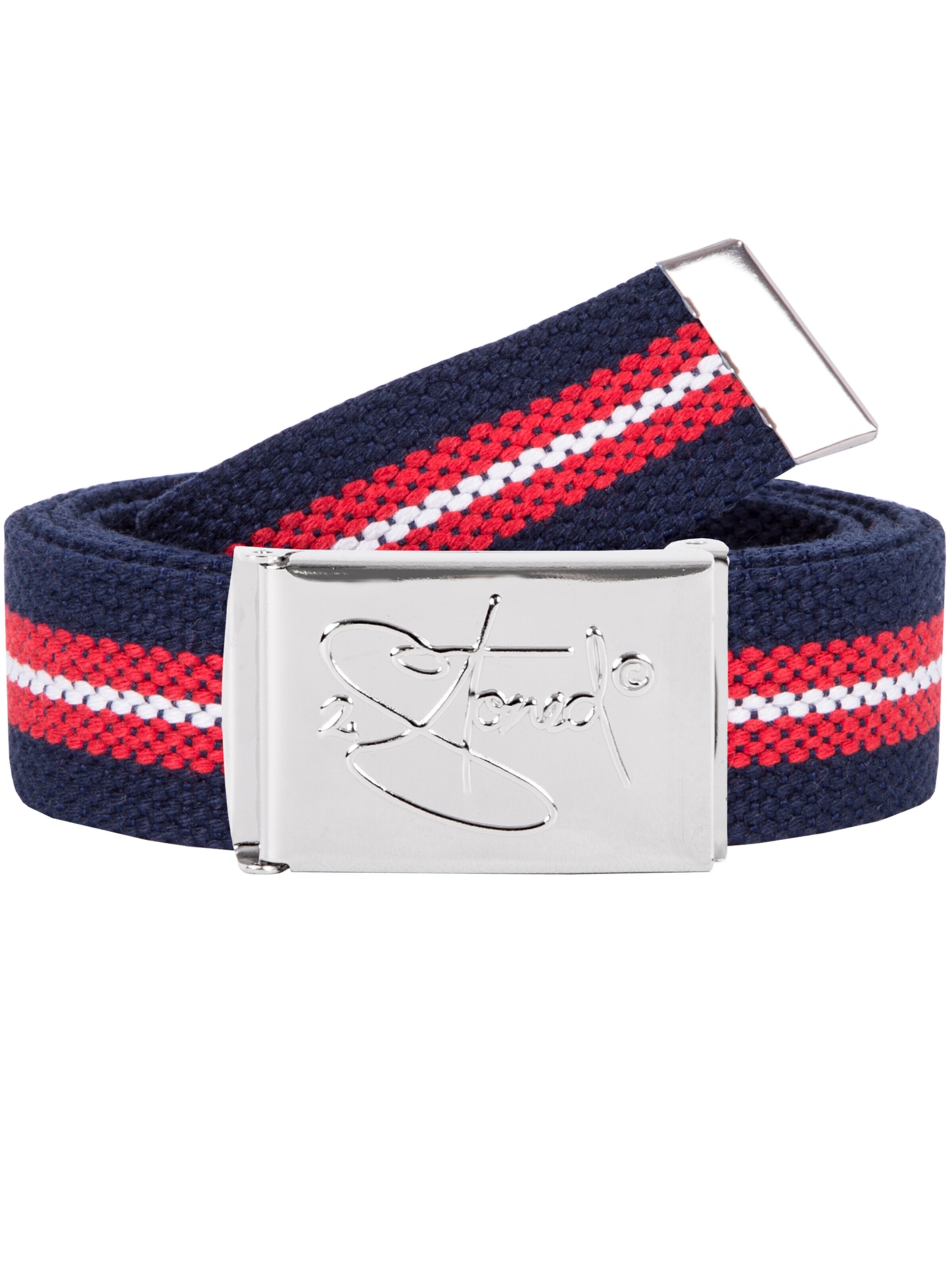 2Stoned Belt 'Small Chrom' in Blue: front