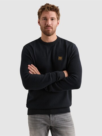 PME Legend Pullover 'Pullover in 100% cotton mouliné with texture' i blå: forside