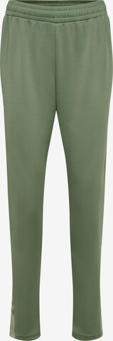 Hummel Slim fit Workout Pants in Green: front