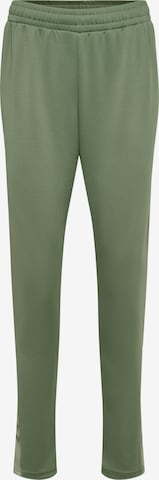 Hummel Slimfit Sportbroek in Groen: voorkant