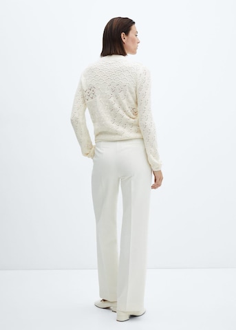 MANGO Sweater 'Piquetin' in White