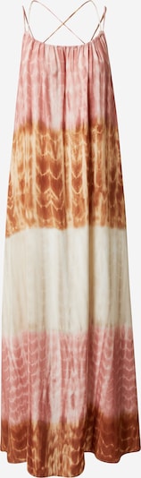 Rochie de vară QS pe maro / portocaliu somon / alb, Vizualizare produs
