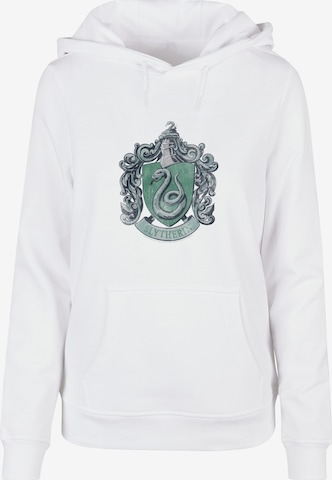 Sweat-shirt 'Harry Potter - Distressed Slytherin' ABSOLUTE CULT en blanc : devant