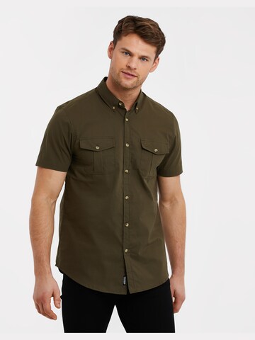 Regular fit Camicia 'Furore' di Threadbare in verde