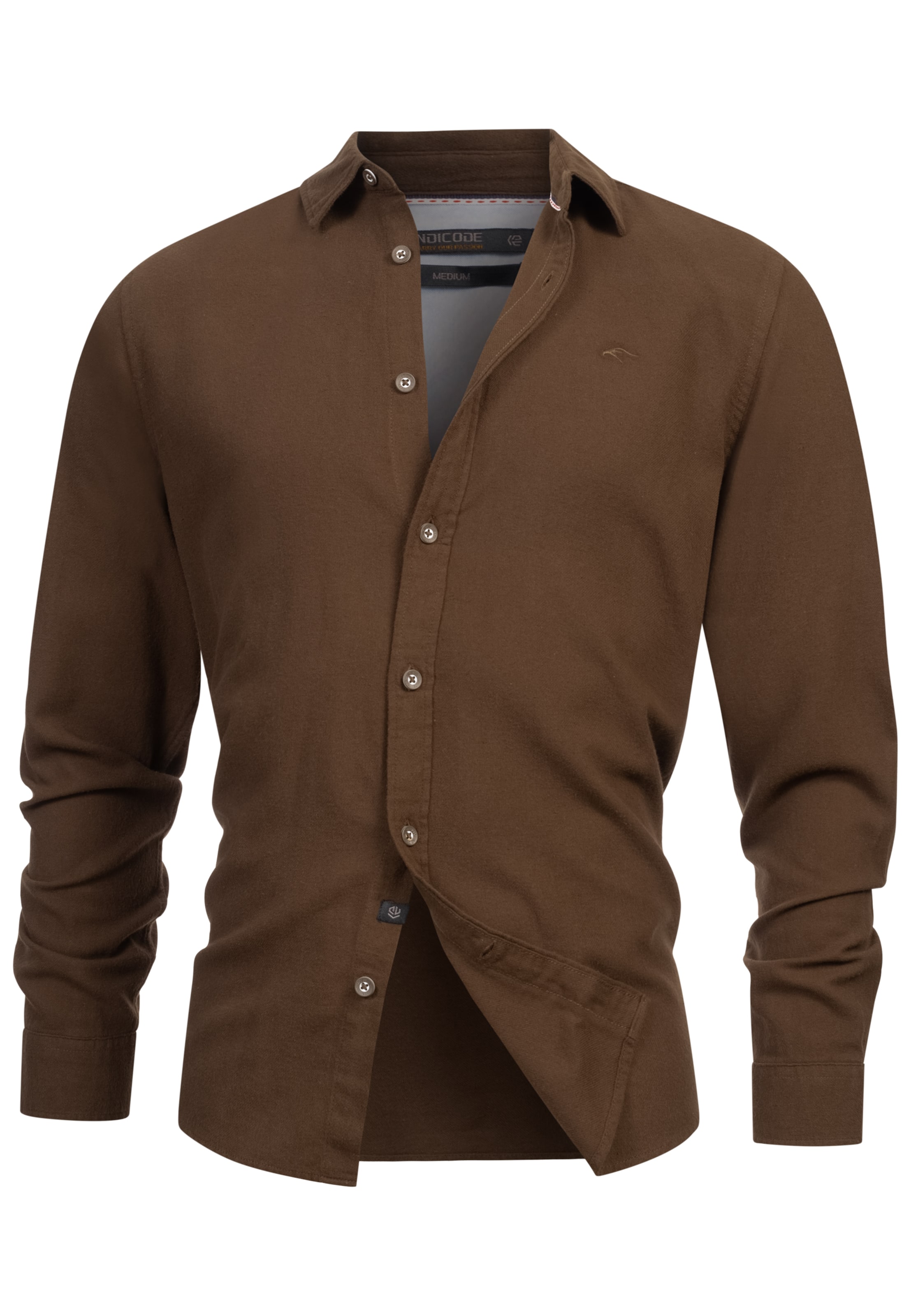 INDICODE JEANS Hemd in Braun: Vorderseite