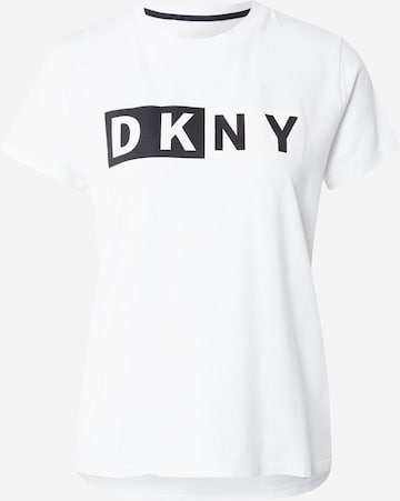 Maglia funzionale di DKNY Performance in bianco: frontale