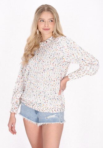 Pull-over IZIA en blanc : devant