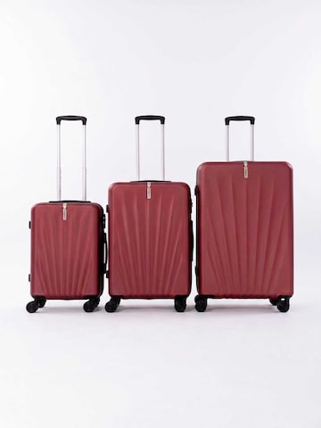 Vallsero Suitcase set 'LG3 — VALLSERO Seashell 5-teiliges Kofferset' in Red