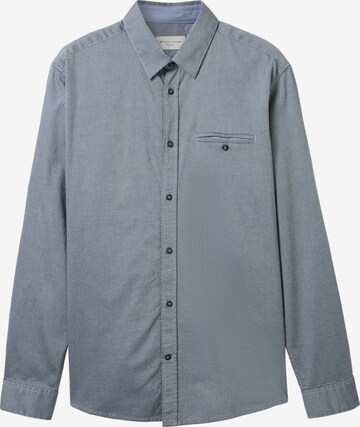 Coupe regular Chemise TOM TAILOR en bleu : devant