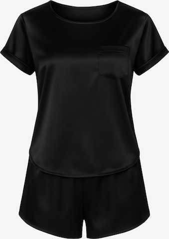 C&City Short Pajama Set in Black: front