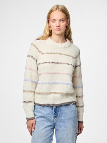PIECES Trui 'PCNELIA' in Beige: voorkant