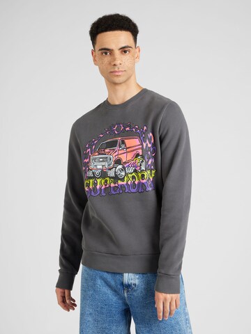 Superdry Sweatshirt 'Motor' in Grey: front