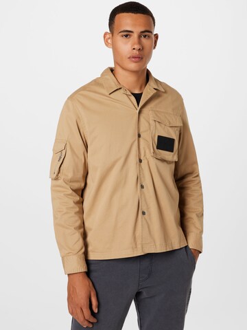 Calvin Klein Jeans Between-Season Jacket in Beige: front