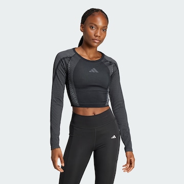 Maglia funzionale di ADIDAS PERFORMANCE in nero: frontale