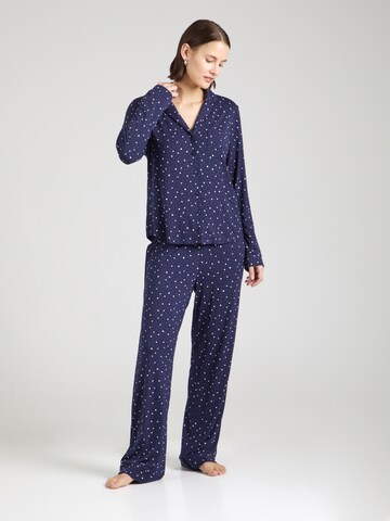 Pijama 'STARS' de la Hunkemöller pe albastru: față