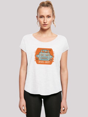 T-shirt 'Shel-Bot' F4NT4STIC en blanc : devant