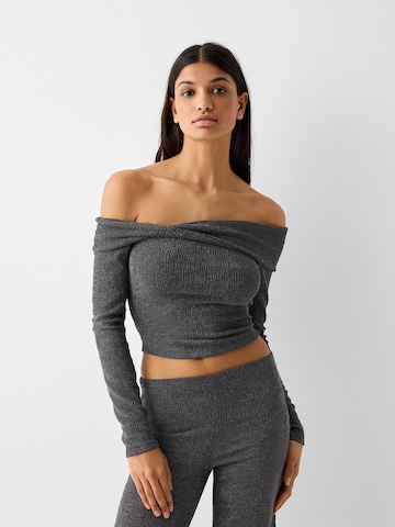 Bershka Shirt in Grey: front