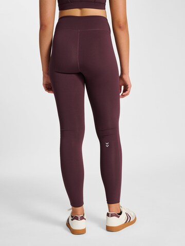 Hummel Skinny Sportbroek 'Pulse' in Bruin