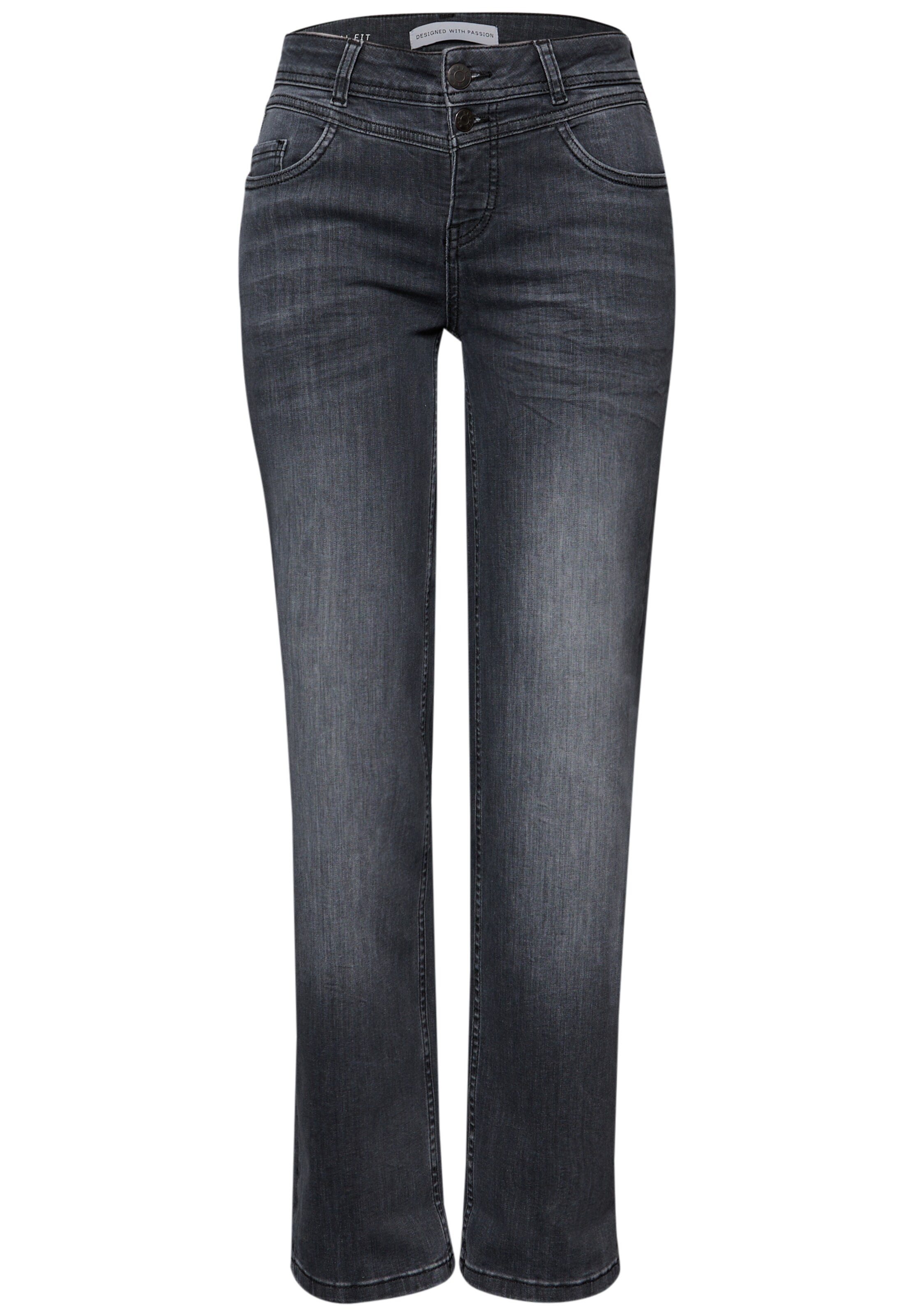 STREET ONE Regular Jeans 'Amalia' in Grey: front
