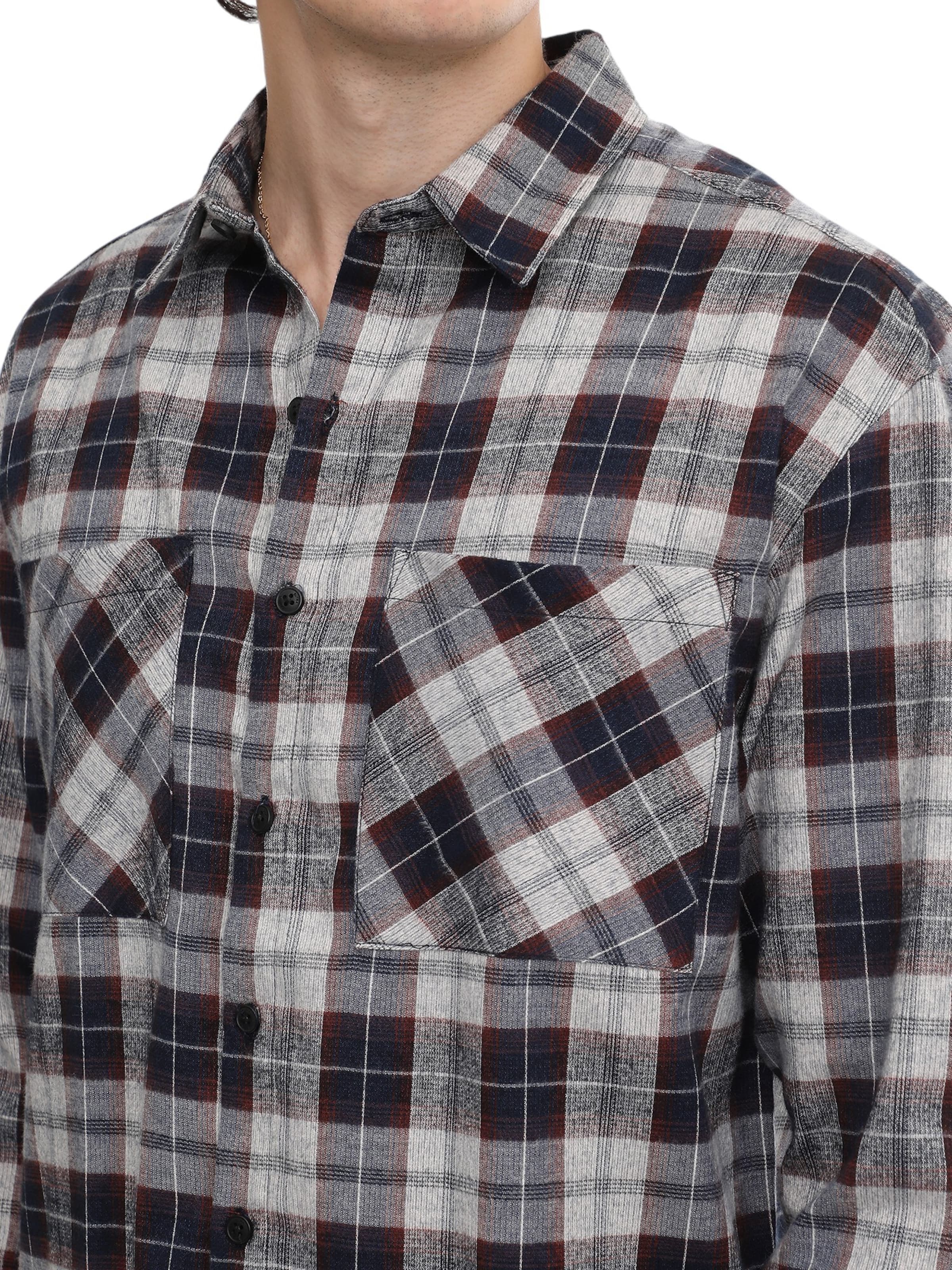 pelēks Campus Sutra Standarta piegriezums Krekls 'Tawnie'