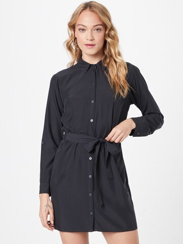 Abercrombie & Fitch Shirt Dress in Black: front