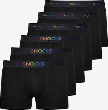 Boxers SNOCKS en noir : devant