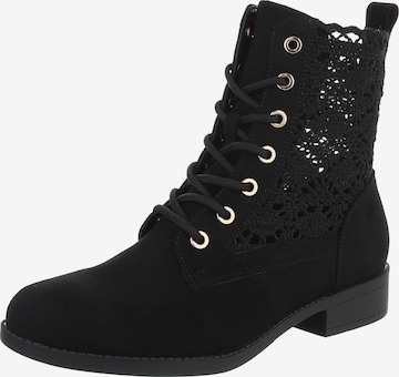 Ital-Design Stiefelette in Schwarz: Vorderseite